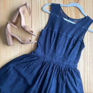 Abercrombie Navy Blue Lace Dress
